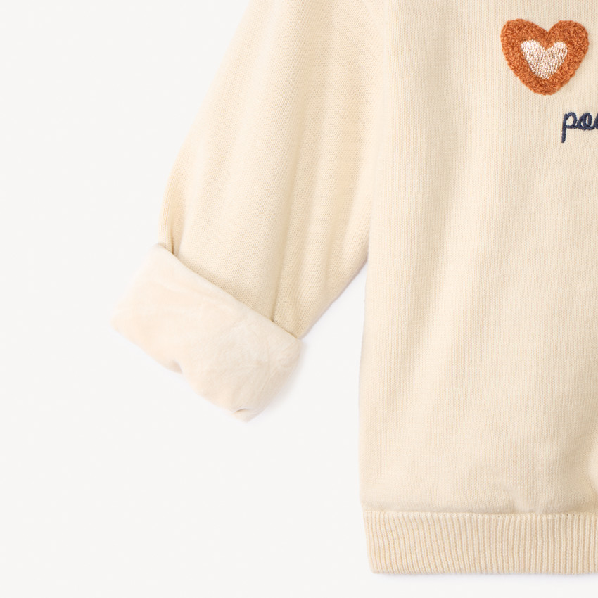 Pull en tricot à motifs brodés pour bébé fille 