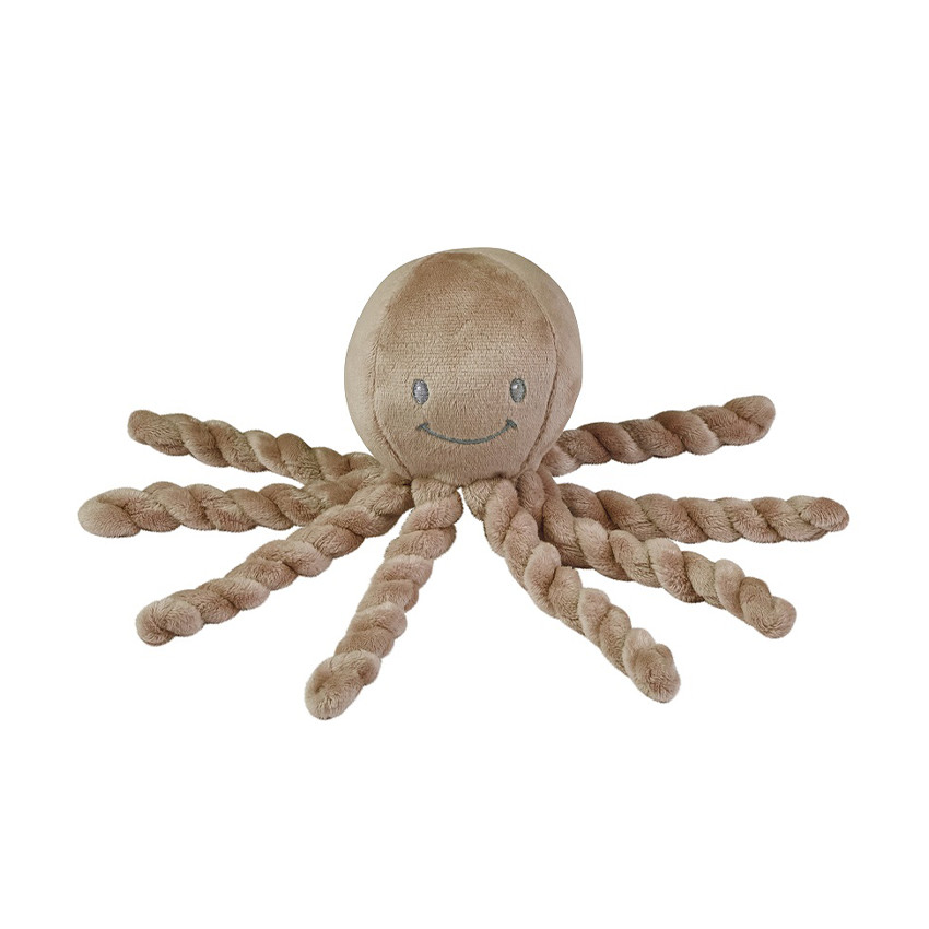 KNuffel Octopus - Moka - 22 cm 