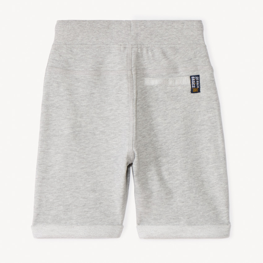Bermuda en molleton uni à taille élastiquée pour garçon 