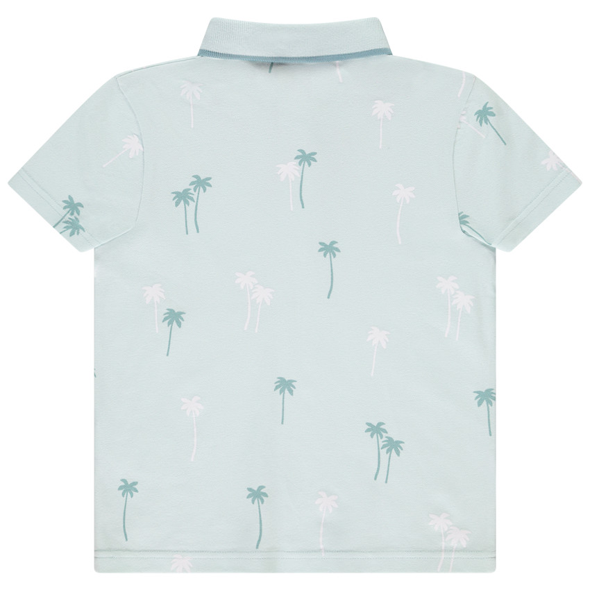 Poloshirt met korte mouwen, met palmenprint, voor jongens 