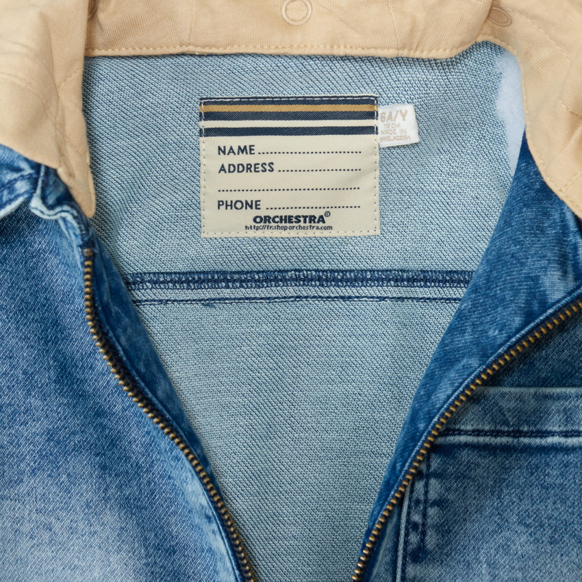 Veste en jean avec capuche amovible pour garçon 