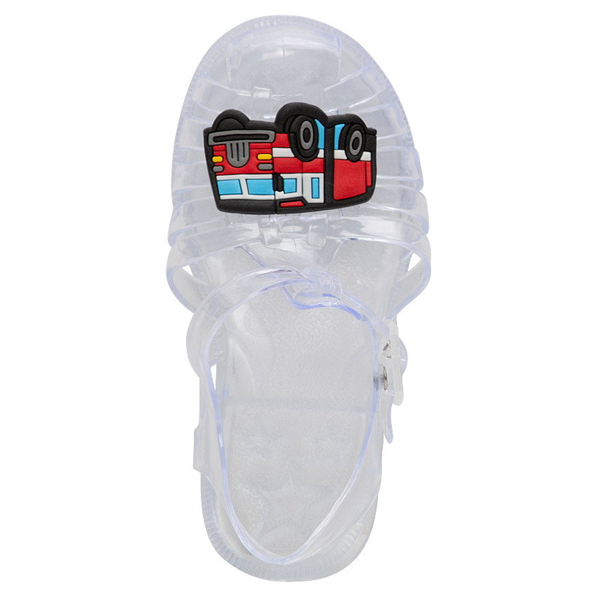 Transparante strandschoenen met geplastificeerde vrachtwagen van maat 24 tot 29 