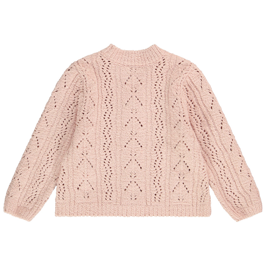 Gilet en tricot chenille lurex pour bébé fille 