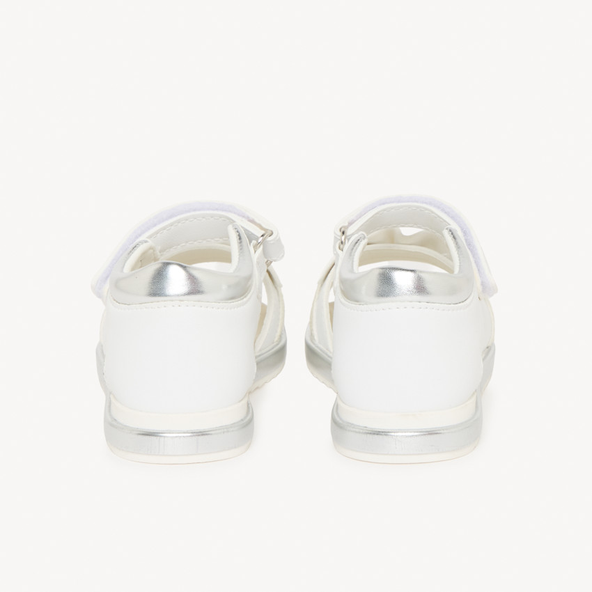 Sandales blanches à brides drapées pour bébé fille 