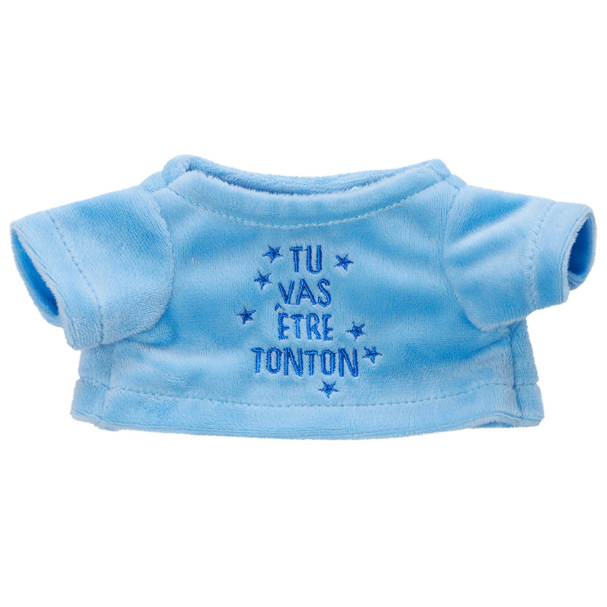 Habillage pour peluche annonce de naissance "tu vas être tonton"  