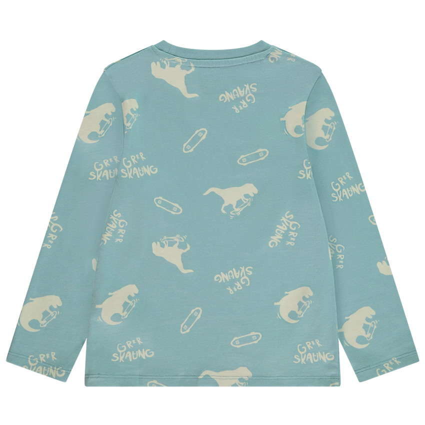 T-shirt manches longues imprimé T-Rex pour garçon 
