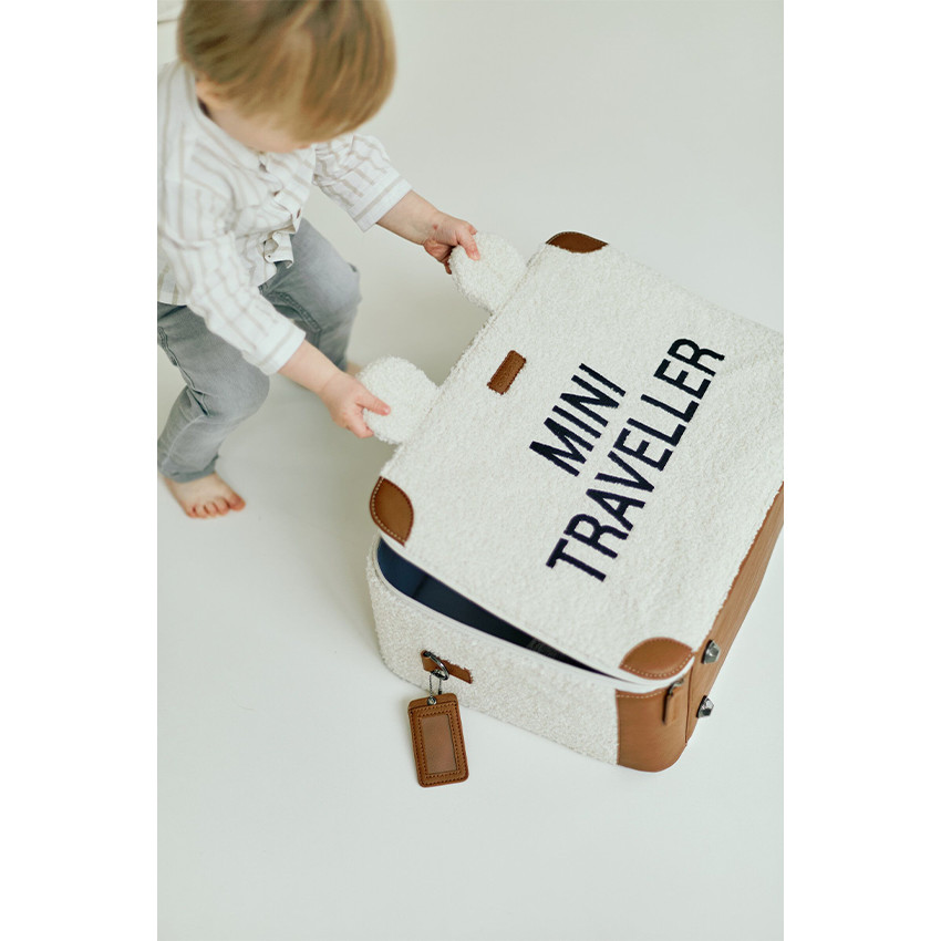 Valies kinderkoffer Mini Traveller Teddy Ecru 