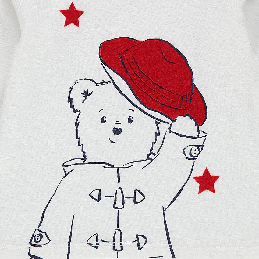 T-shirt met lange mouwen en US kraag met ©Paddington print 