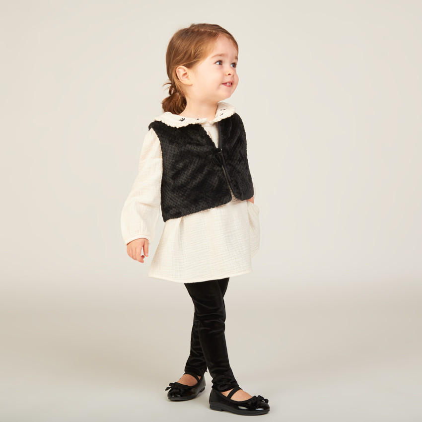 Drie-delige set met tetra tuniek voor babymeisje 