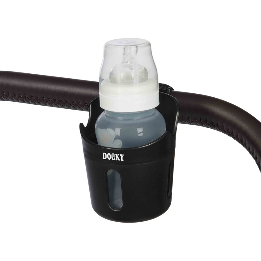 Beker en telefoonhouder 2-in-1 voor kinderwagen Zwart  