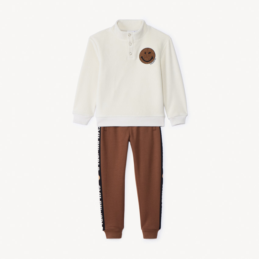 Ensemble jogging bi-matière SmileyWorld pour garçon 