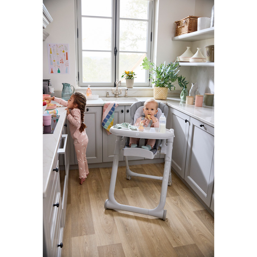 Chaise haute réglable multifonctions Harper gris 