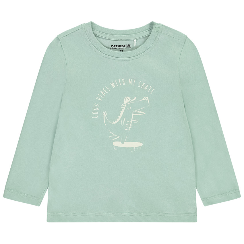 Lange mouwen T-shirt met fantasieprint voor baby jongen 