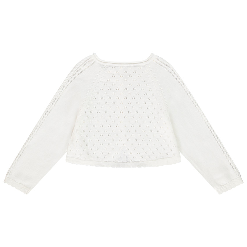 Vest van ajour tricot voor babymeisjes 