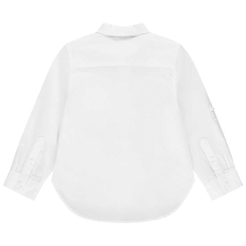 Wit hemd met lange mouwen en das voor jongens 