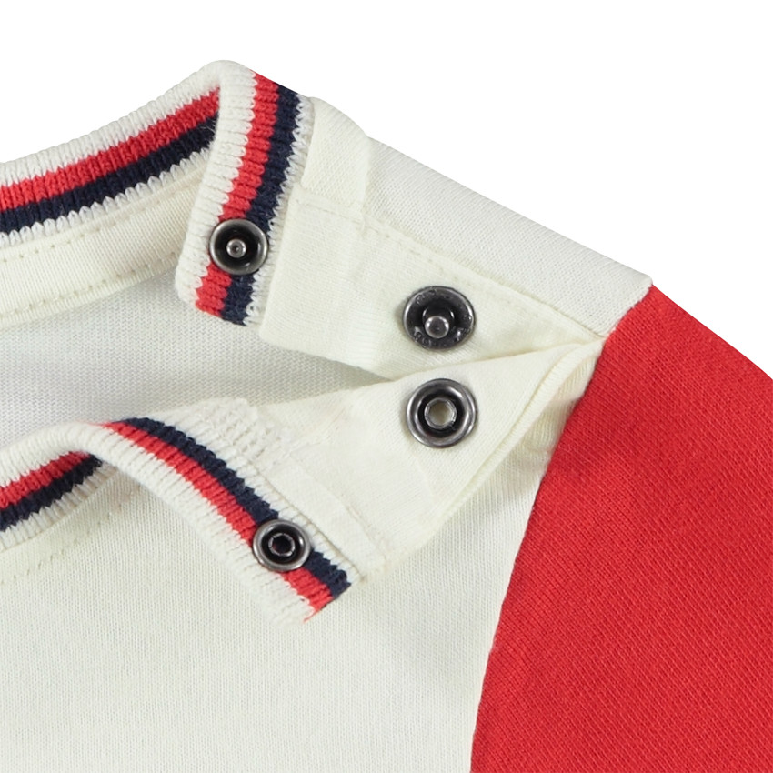 Lange mouwen T-shirt met fantasie en kleurblok effect voor baby jongen 