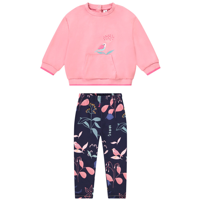 Fleece ensemble met fantasie jogging voor meisjes 