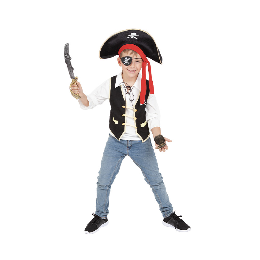 Déguisement top et accessoires pirate pour enfant 5-8 ans  