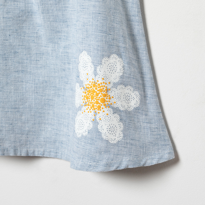 Robe sans manche col claudine pour bébé fille 