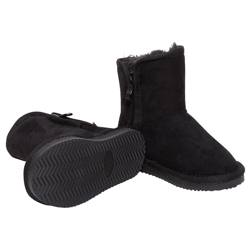 Gevoerde laarsjes vol met franjes en suède-effect van 28 tot 38 