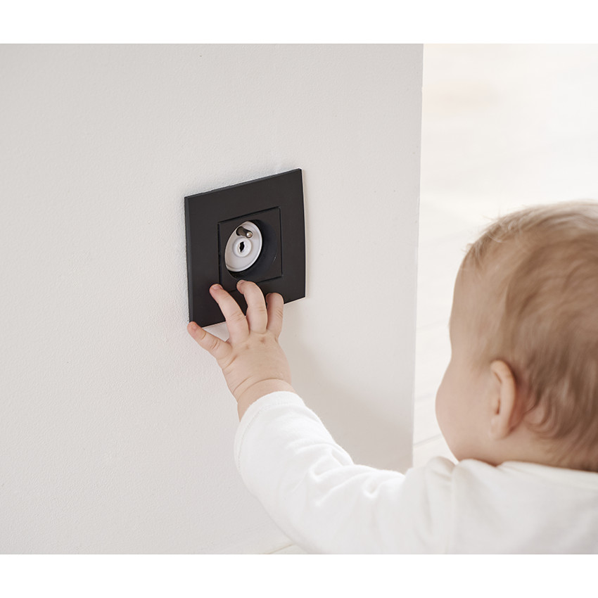 Caches prises avec clés Nobobo - 12 pièces 