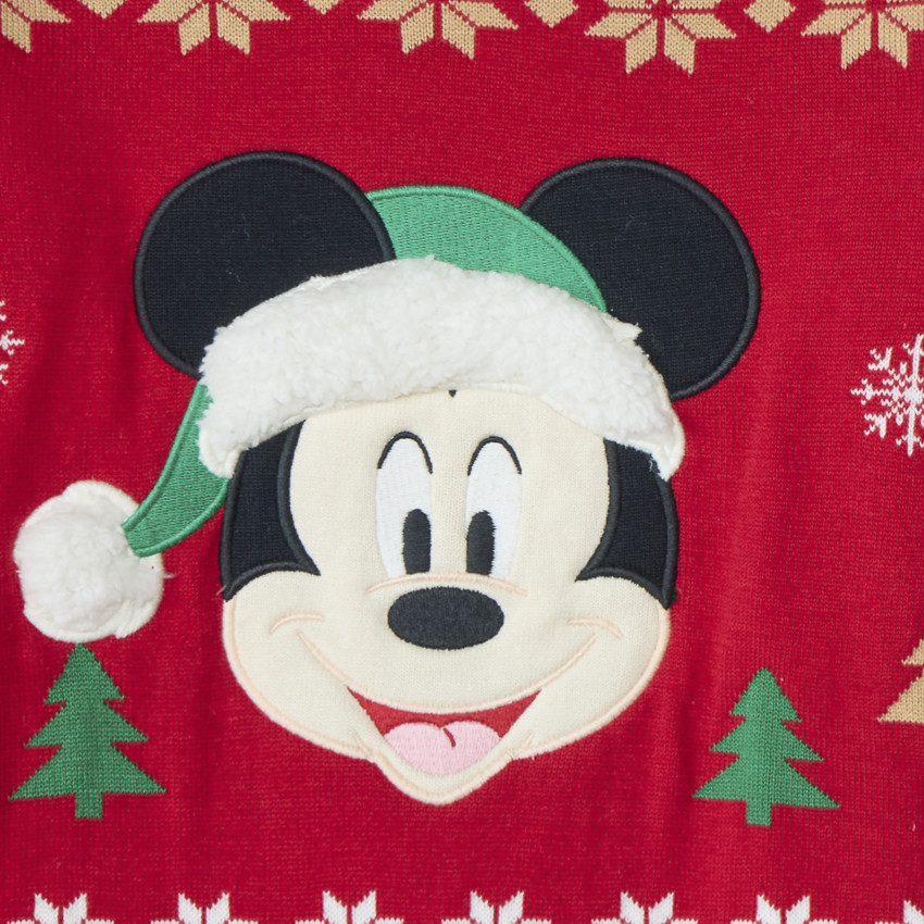 Pull de Noël Mickey Disney en tricot doublé pour garçon 
