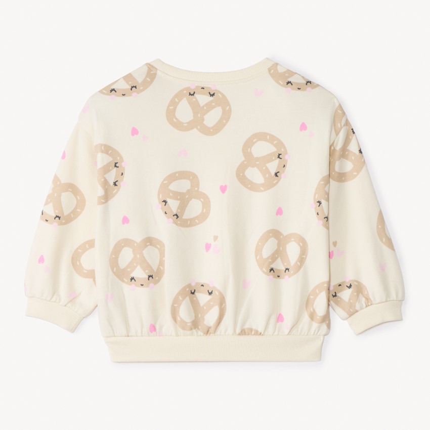 Oversized sweatstof met prints voor babymeisjes 