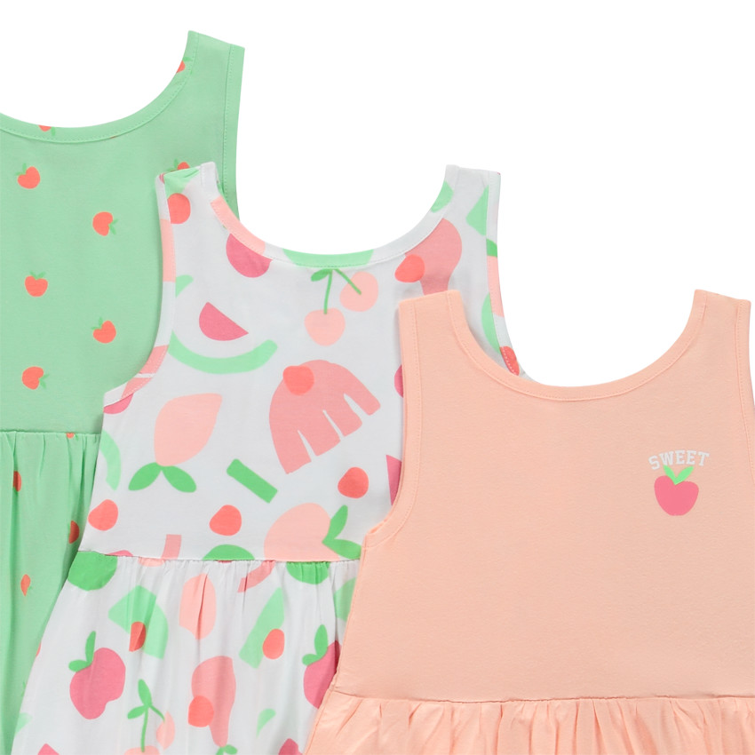 Set van 3 mouwloze jurkjes voor meisjes 