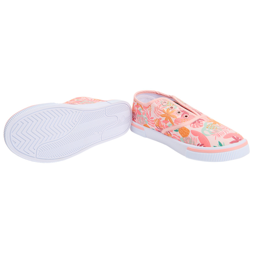 Baskets basses en toile imprimé tropical pour fille 