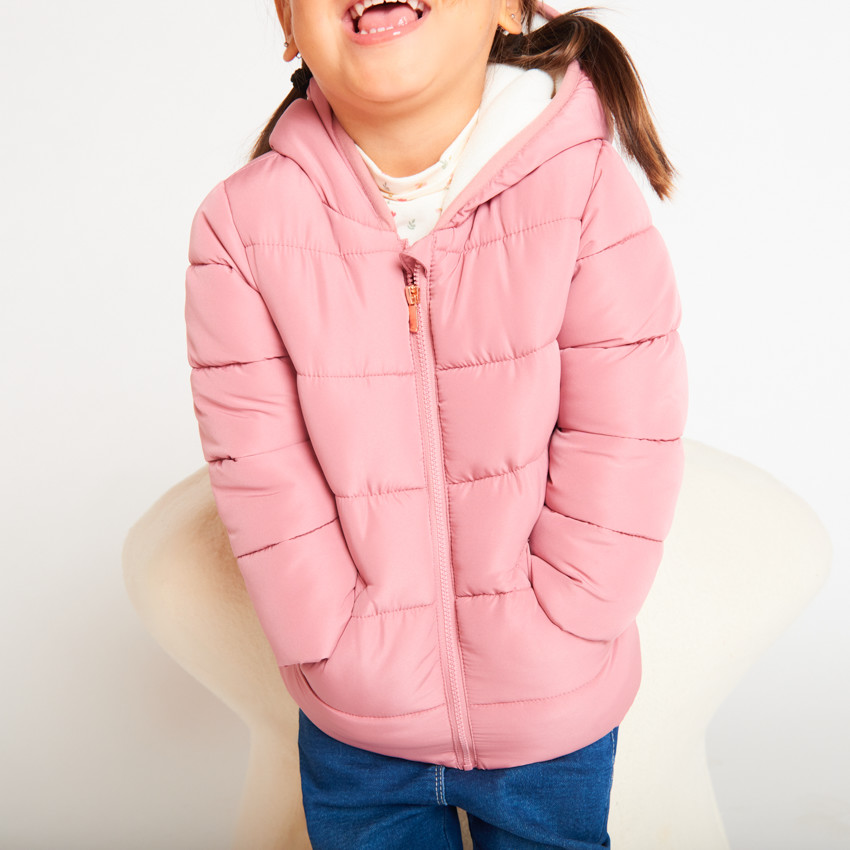 Donsjas van stof en microfleece voor meisjes 