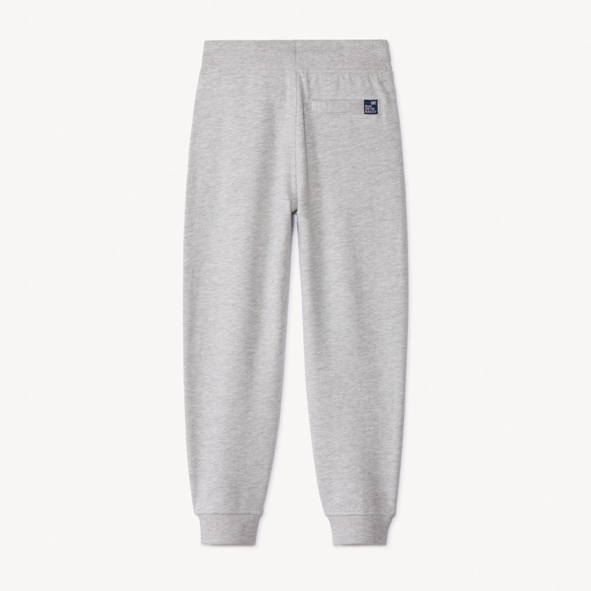 Sportbroek van fleece in effen grijs voor jongens 