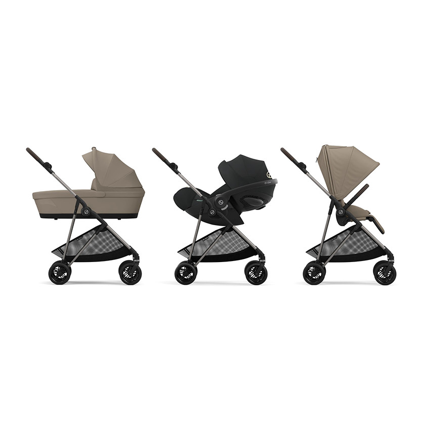 Poussette compacte légère Melio 4 taupe/almond beige 