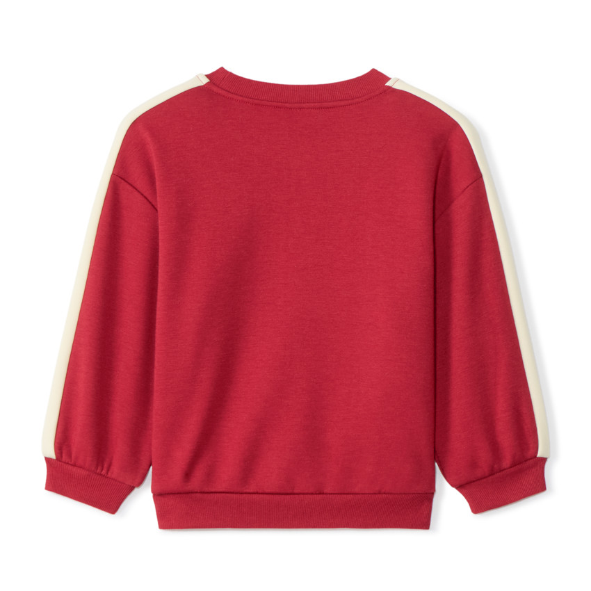 Sweatshirt fleece oversize met basketbalpatroon voor babyjongens 
