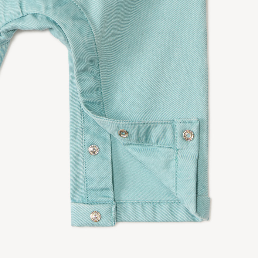 Ensemble salopette + t-shirt broderie dino pour bébé garçon 