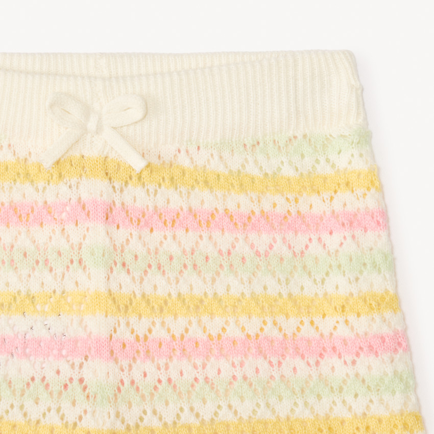 Ensemble 2 pièces débardeur + short en maille tricotée fantaisie pour bébé fille 