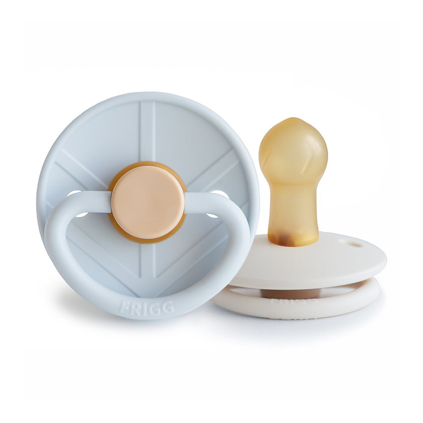 Lot de 2 sucettes en latex Little Viking T1 powder blue/cream 