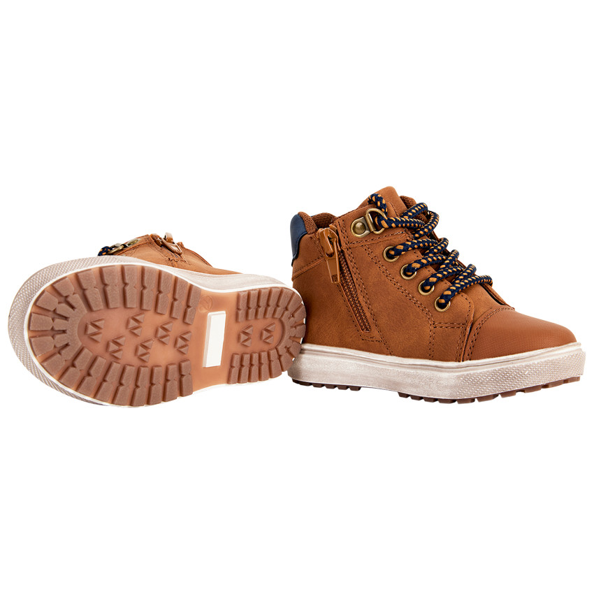 Bottillons à lacet fantaisie et zip pour bébé garçon 