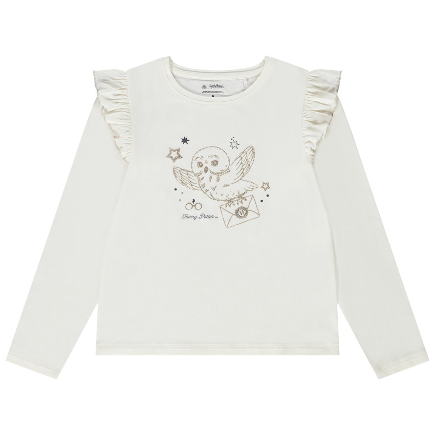 T-shirt met lange mouwen glitterprint Hedwige Warner voor meisjes 