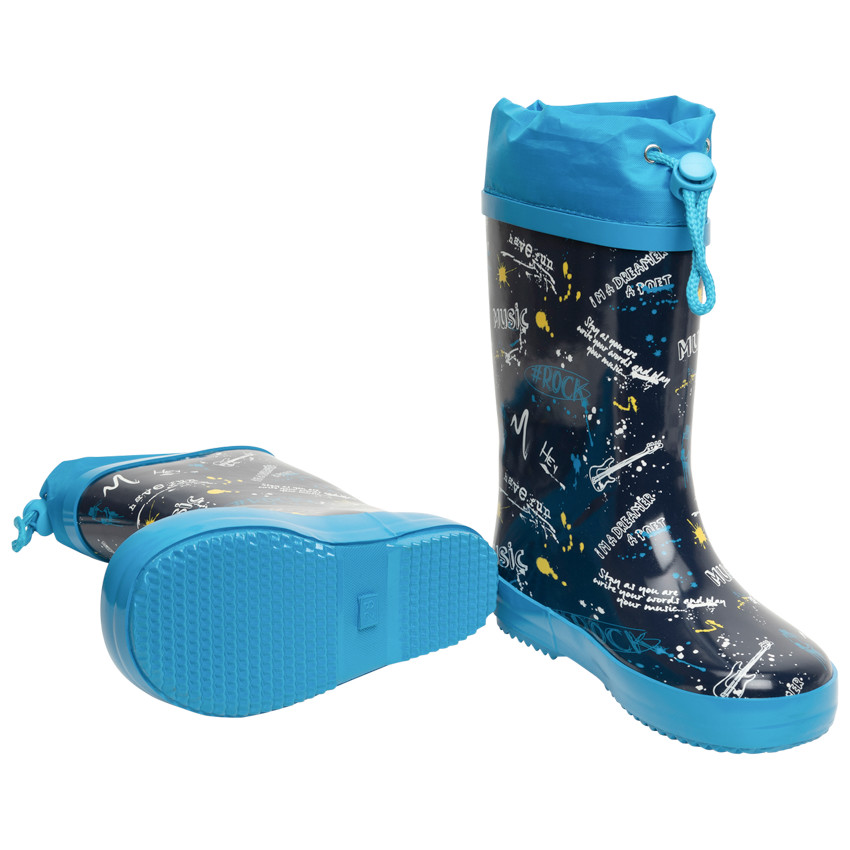 Enfant Bottes de pluie en Bleu foncé, Garçons Chaussures outdoor