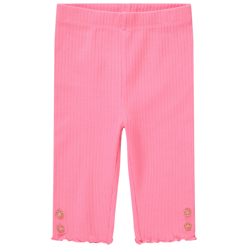 Corsaire côtelé à boutons pailletés pour bébé fille 