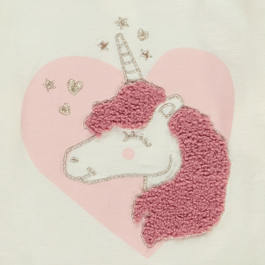 T-shirt manches longues volantées et fantaisie pour bébé fille  