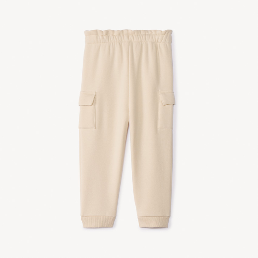 Pantalon de jogging uni avec broderie pailleté pour bébé fille  