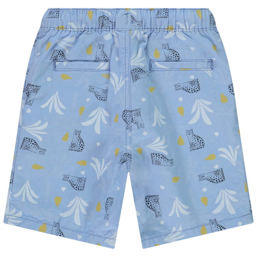 Bermuda met katachtige print voor baby jongen 