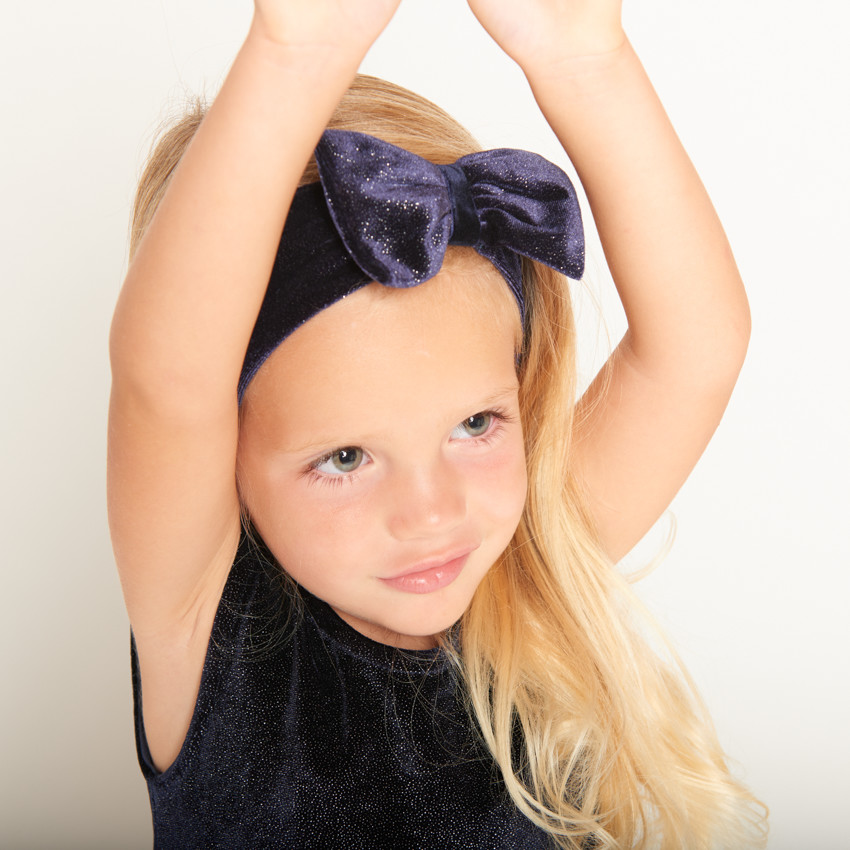 Feestjurk zonder mouwen met 2-in-1 effect + haarband voor babymeisjes 