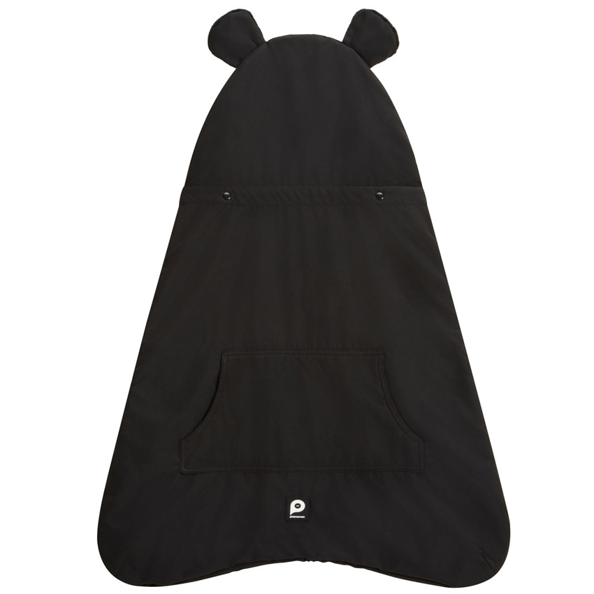 Protection chaude universelle pour porte-bébé Ourson noir 