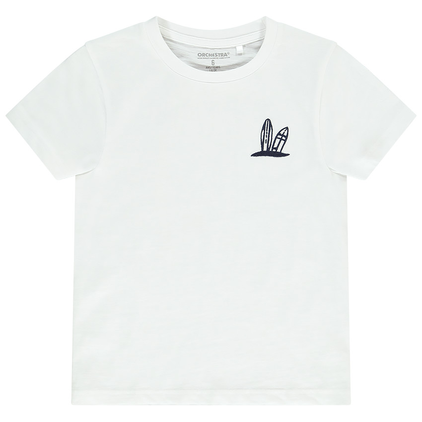T-shirt manches courtes broderie et print surfs pour garçon 