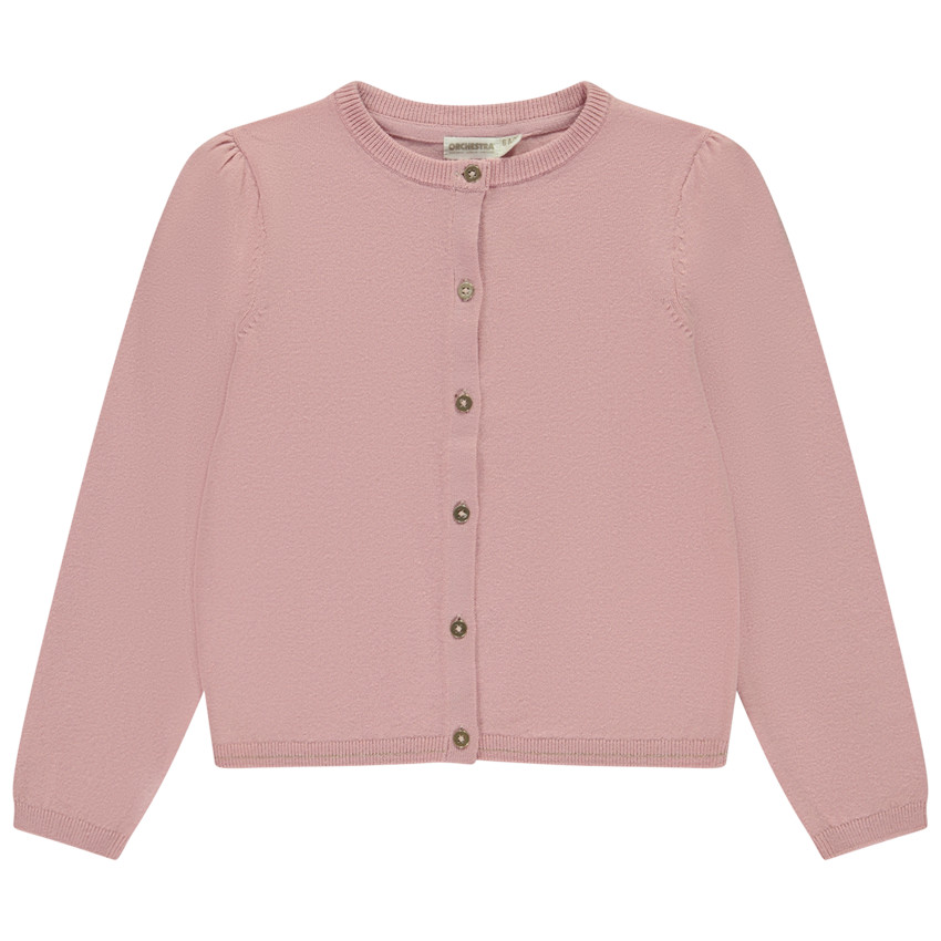 Effen gebreid vest met glinsterende knoppen voor meisjes 