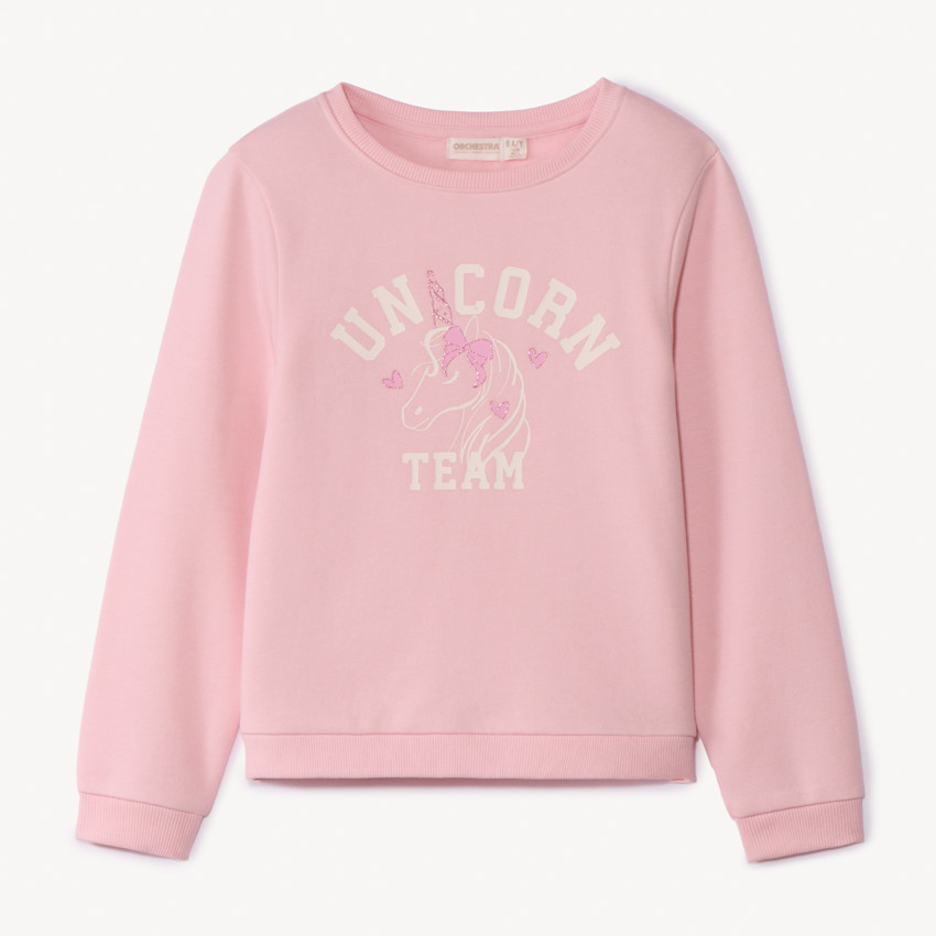 Uni sweatshirt met glinsterende print meisjes 