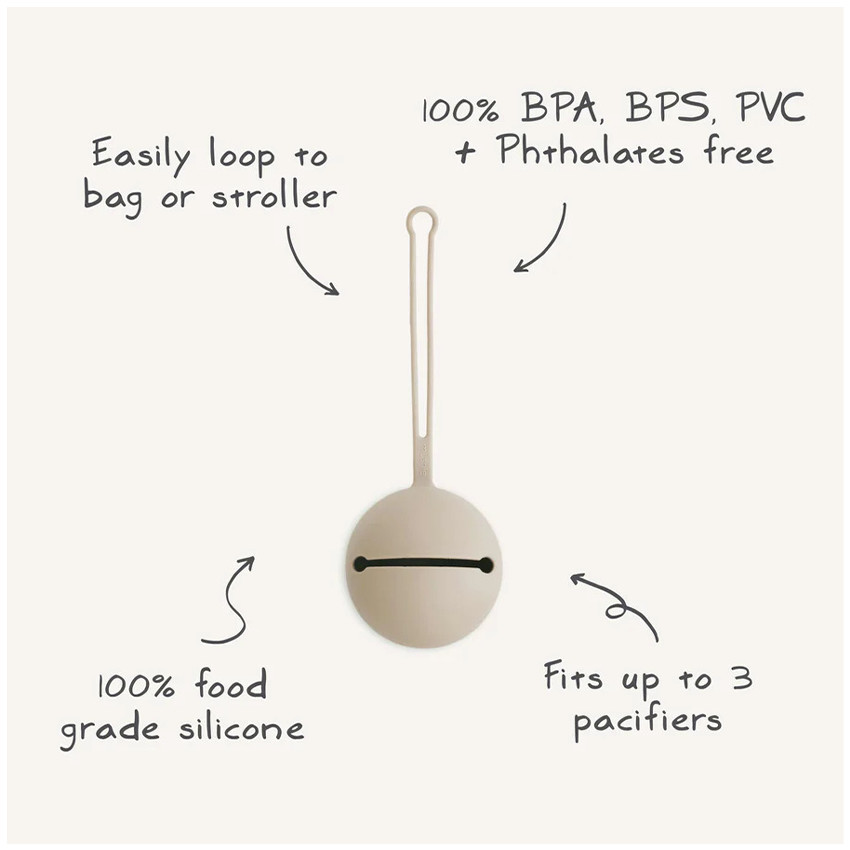 Étui à sucette en silicone natural 