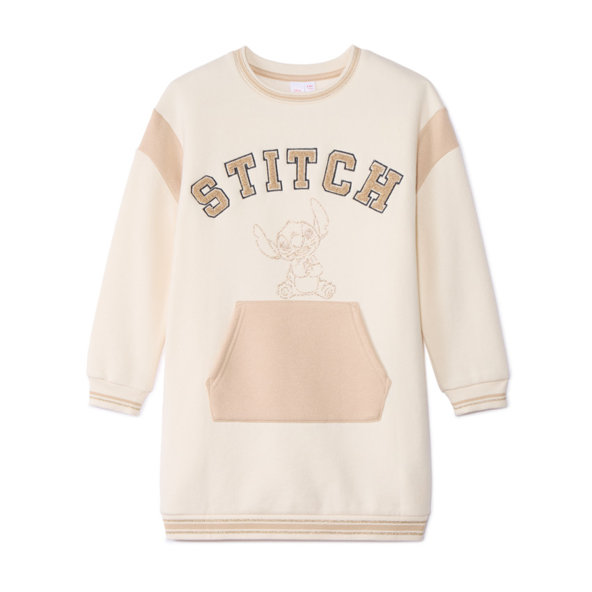 Fleece jurk met lange mouwen Stitch Disney voor meisjes 